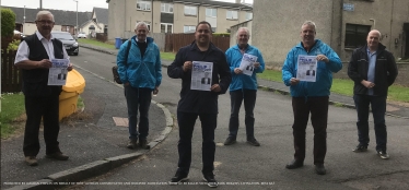 Leafleting in Uphall